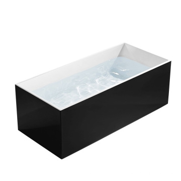 Manufacturer Supplier Unique Design Black Square Vintage Bathroom Freestanding Bath Tub